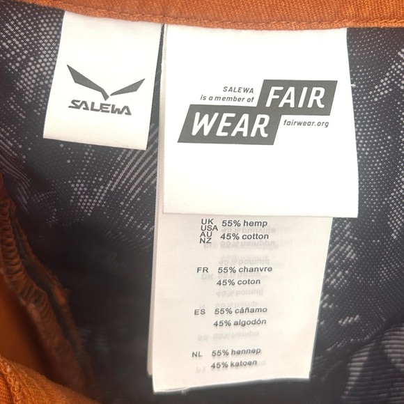Salewa Fanes Utility Pant Gorpcore Outdoor Hemp Cotton Rust Size US36 XL- EU XXL - Picture 13 of 16